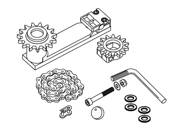 Kit apertura 180 grados para motor soterrado UNDER V - Imagen 2