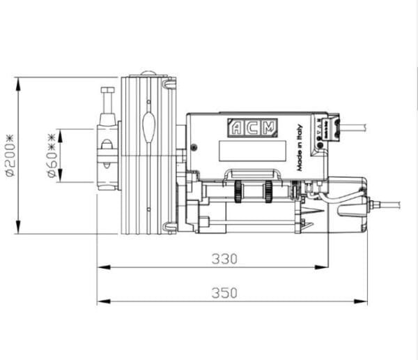 Kit motor puerta enrollable ACM Titan 170k con electrofreno - Imagen 7