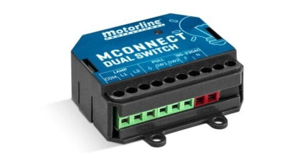 Modulo WiFi MCONNECT DUAL SWICH de Motorline, para control de luces mediante APP