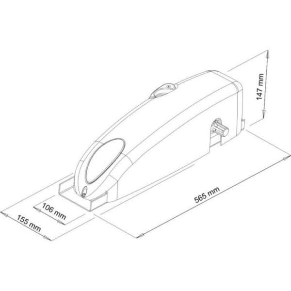 Kit completo motor puerta basculante VDS BASIC-ON 230V, para puertas basculantes de 2 hojas 11, medidas