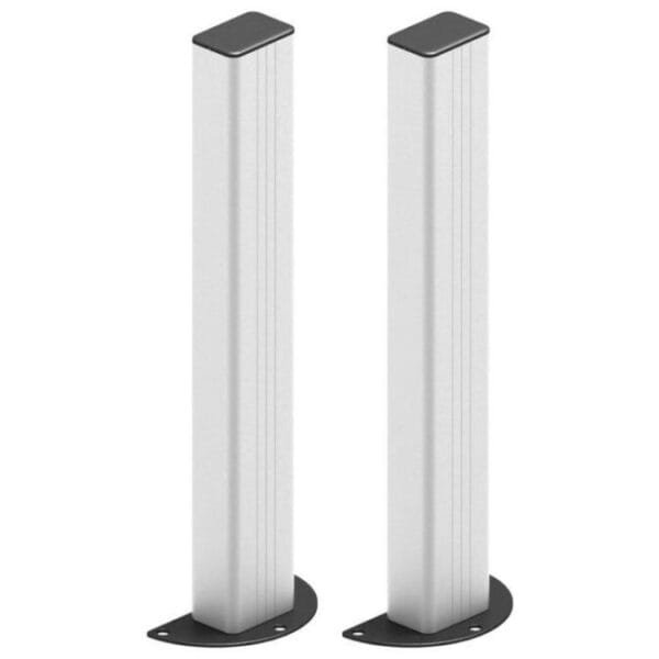 Pareja de columnas de aluminio de 50cm de alto, para fotocélulas de cualquier tipo, uso en puertas automáticas de garaje