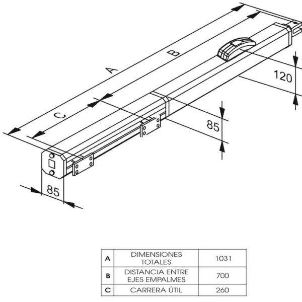 FAAC SB 400 motor hidráulico puerta batiente reversible