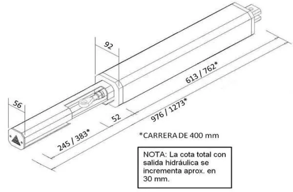 Emfa Tor 4 400 Motor hidraulico puerta batiente